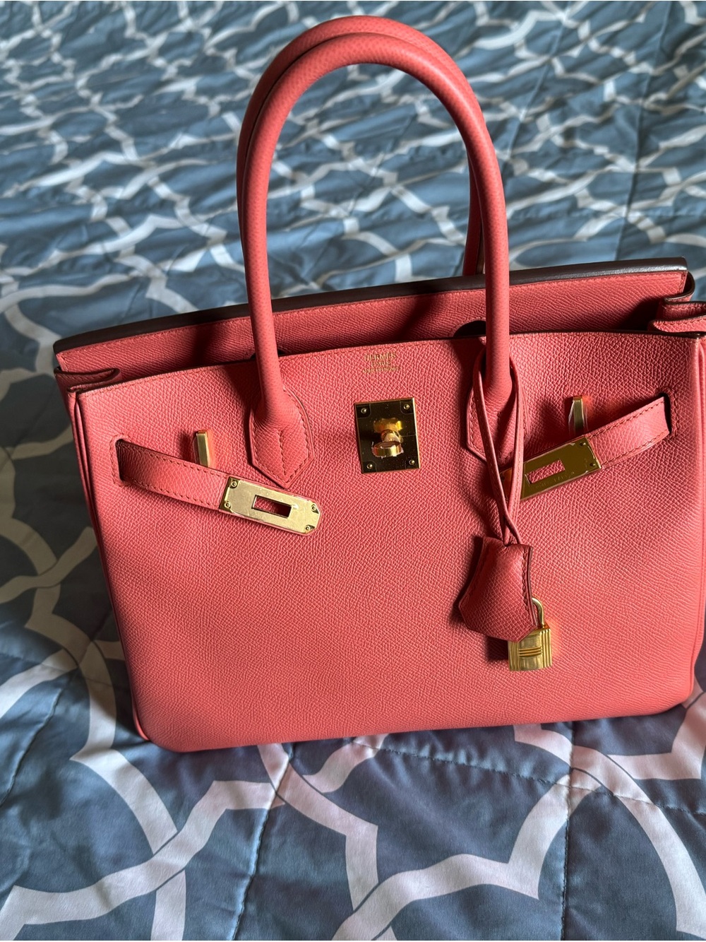 Hermes birkin 30 - rose jaipur - clemence